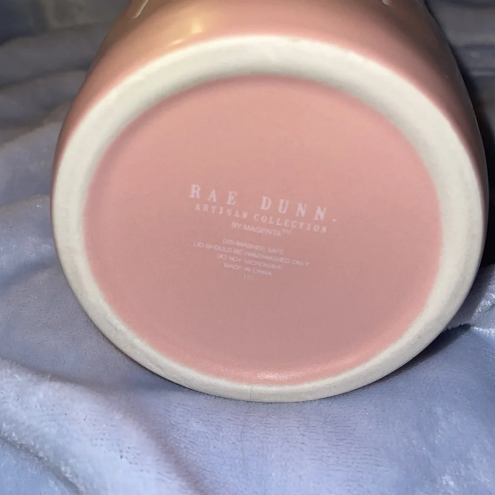 Rae Dunn “ALL FOR MOM” Ceramic Pink Container